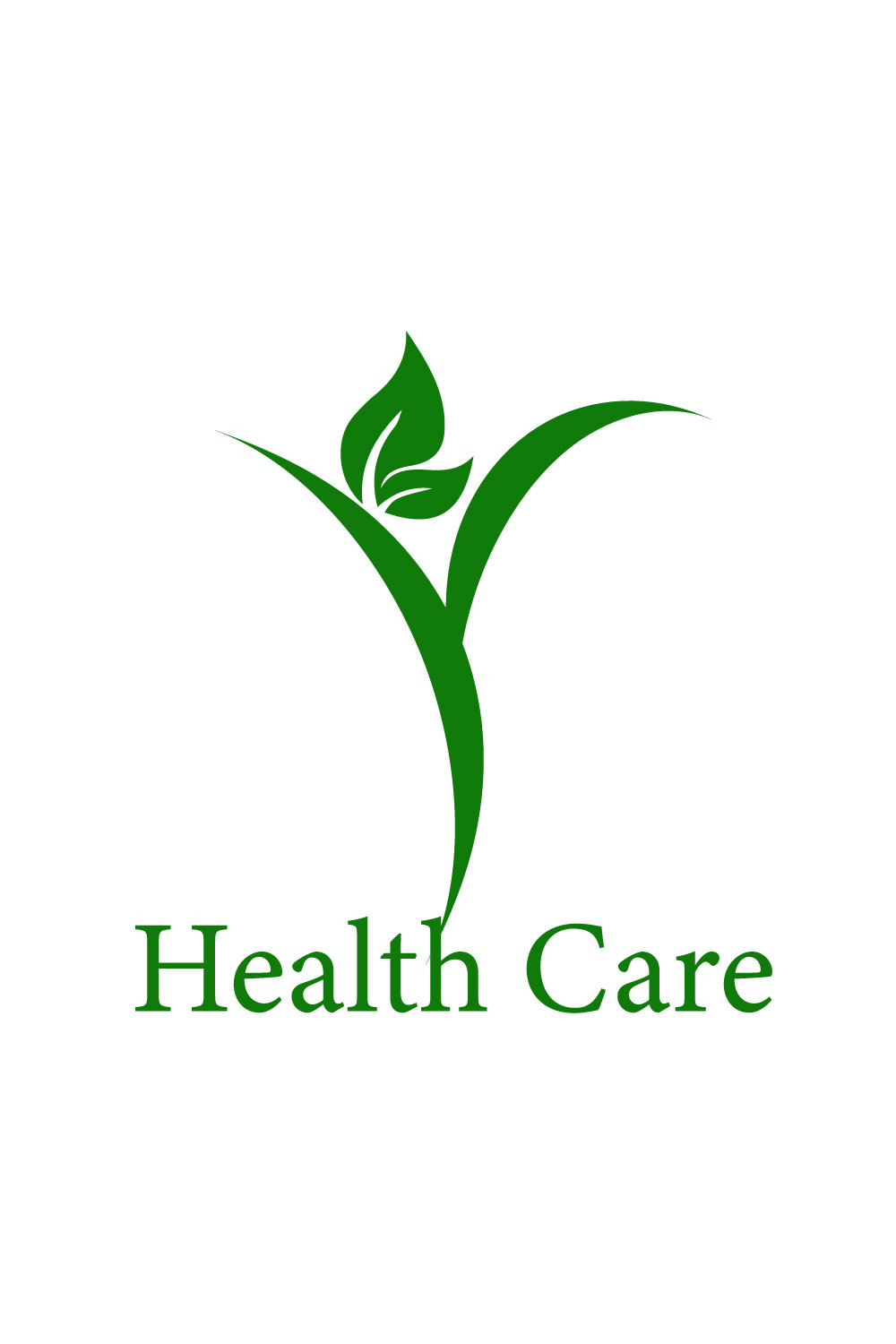 Free Green Wellness Mind Logo pinterest preview image.