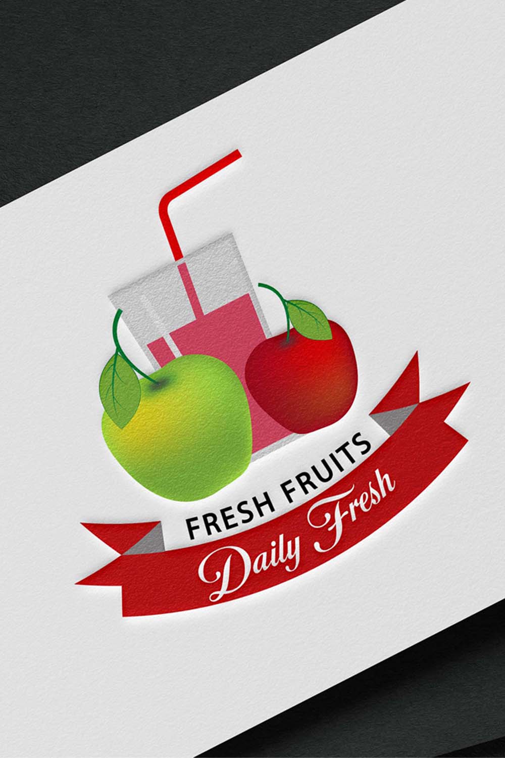 Nature's Best: 100% editable logo design of hand-picked fresh fruit for your enjoyment pinterest preview image.