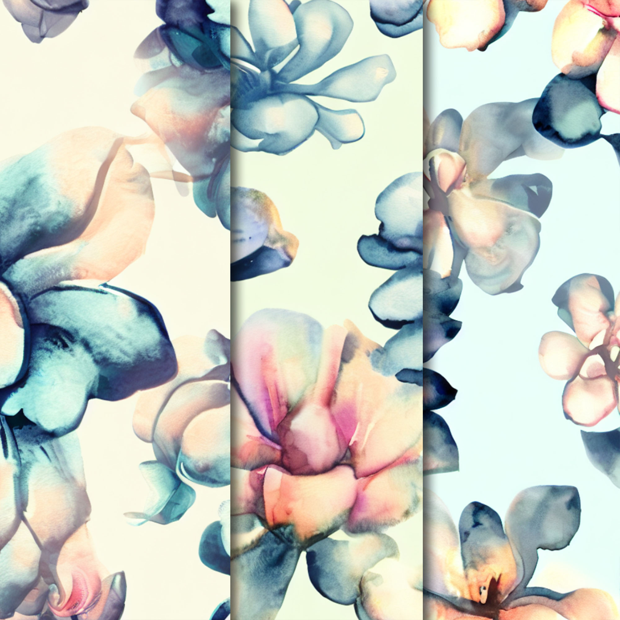 Water Coloured Seamless Floral Patterns preview image.