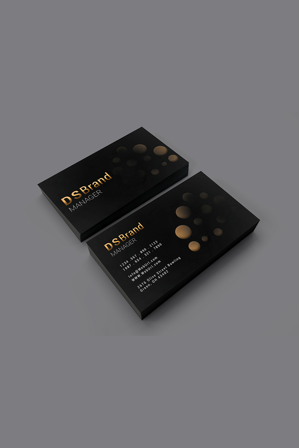 Luxury business card design pinterest preview image.