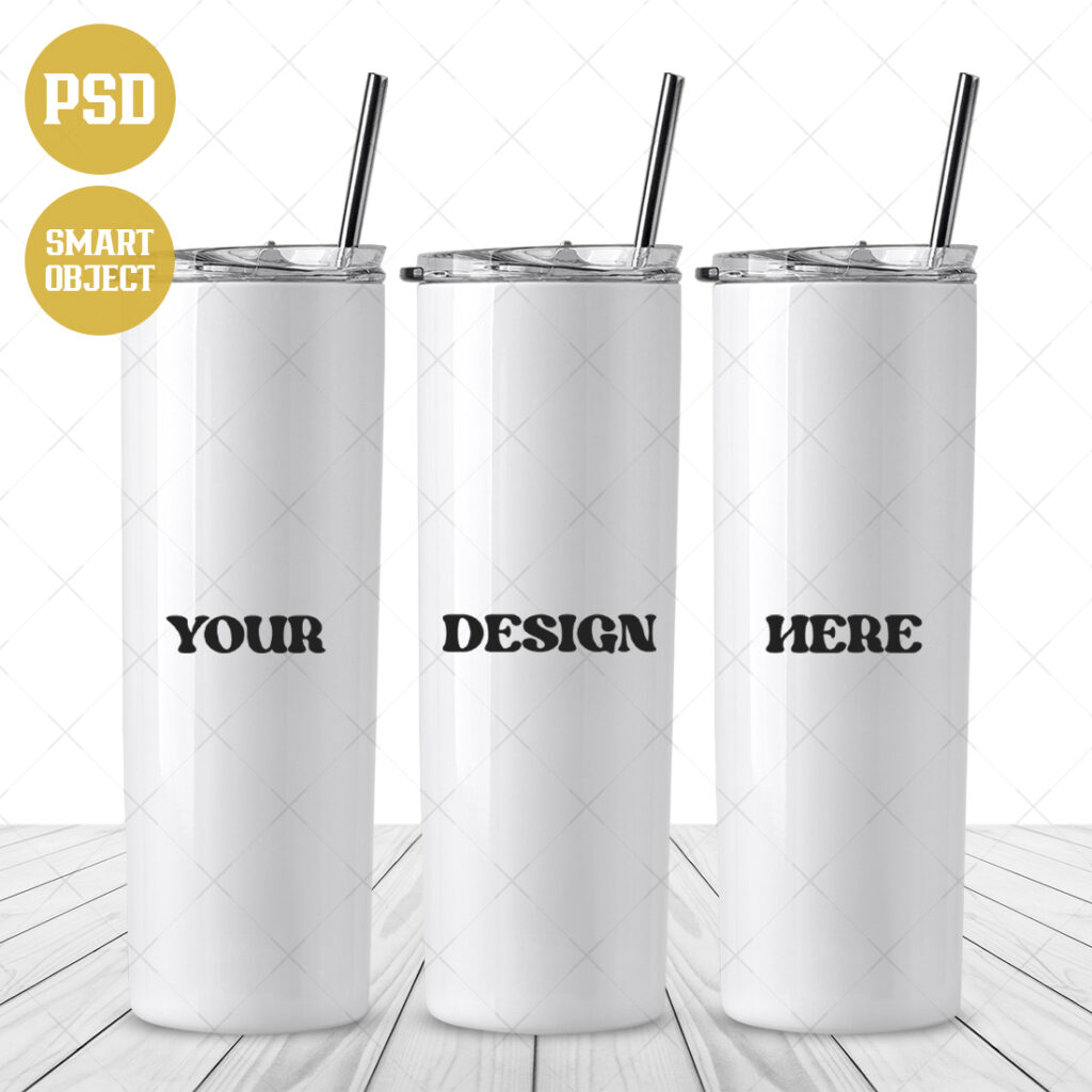 Skinny Tumbler Mockup | PSD Mockup - MasterBundles