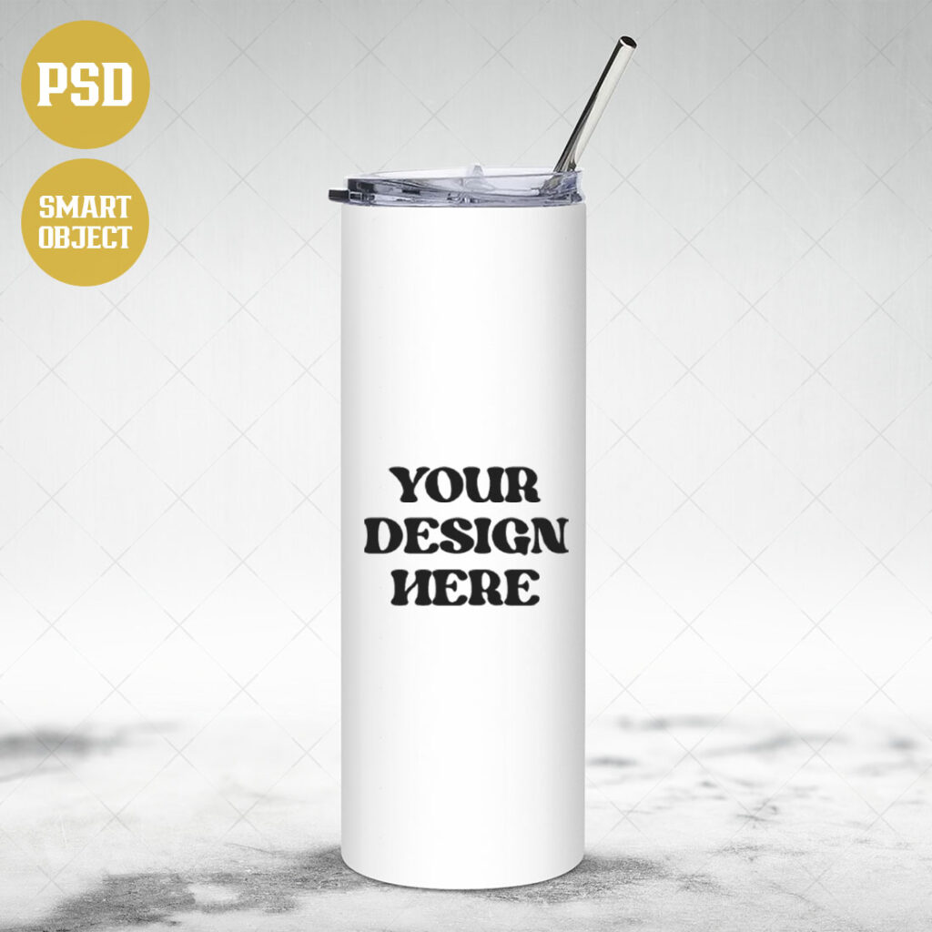 Skinny Tumbler Mockup | PSD Mockup   MasterBundles