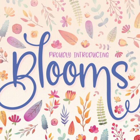Blooms Font Family cover image.