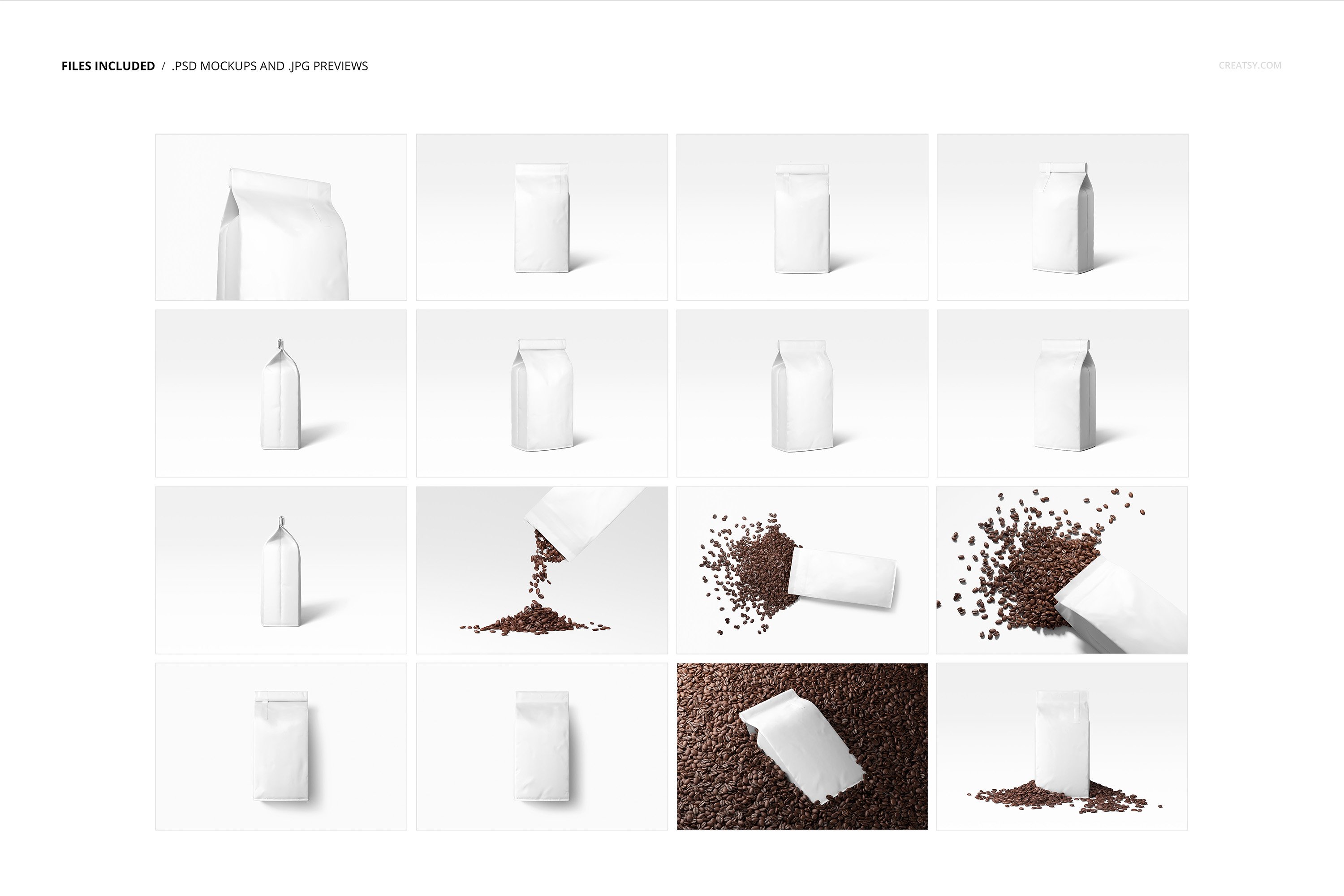 Coffee Bag Mockup Set preview image.