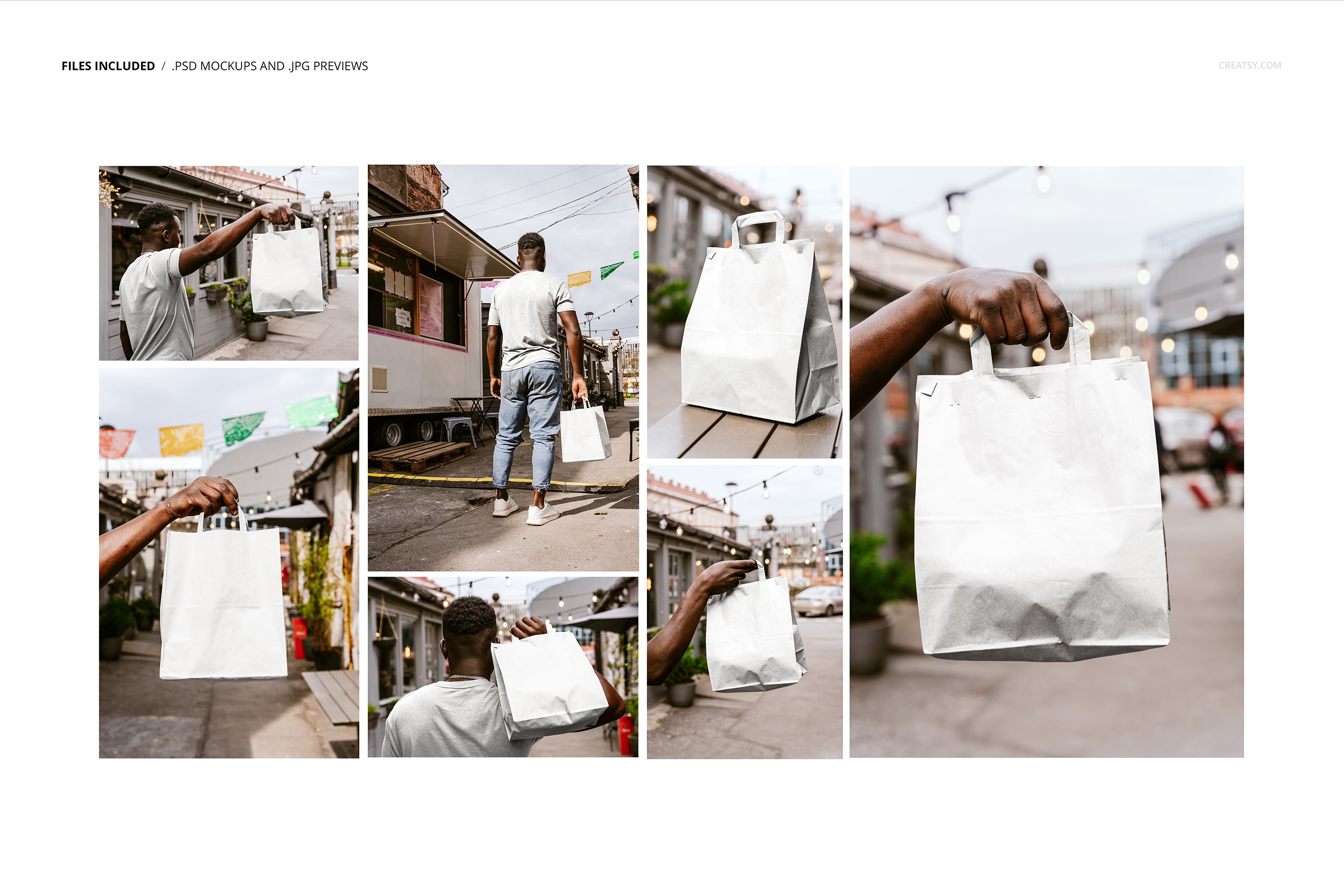 Paper Bag Mockup Set (outdoor) preview image.