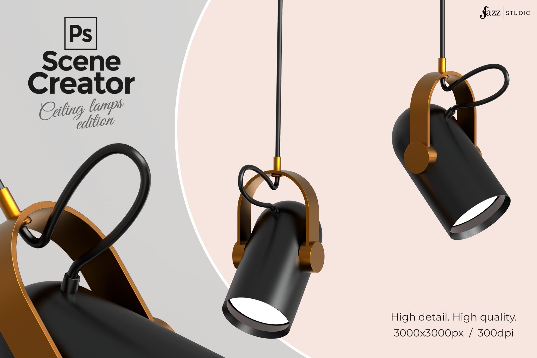 30 PSD scene creator ceiling lamps preview image.