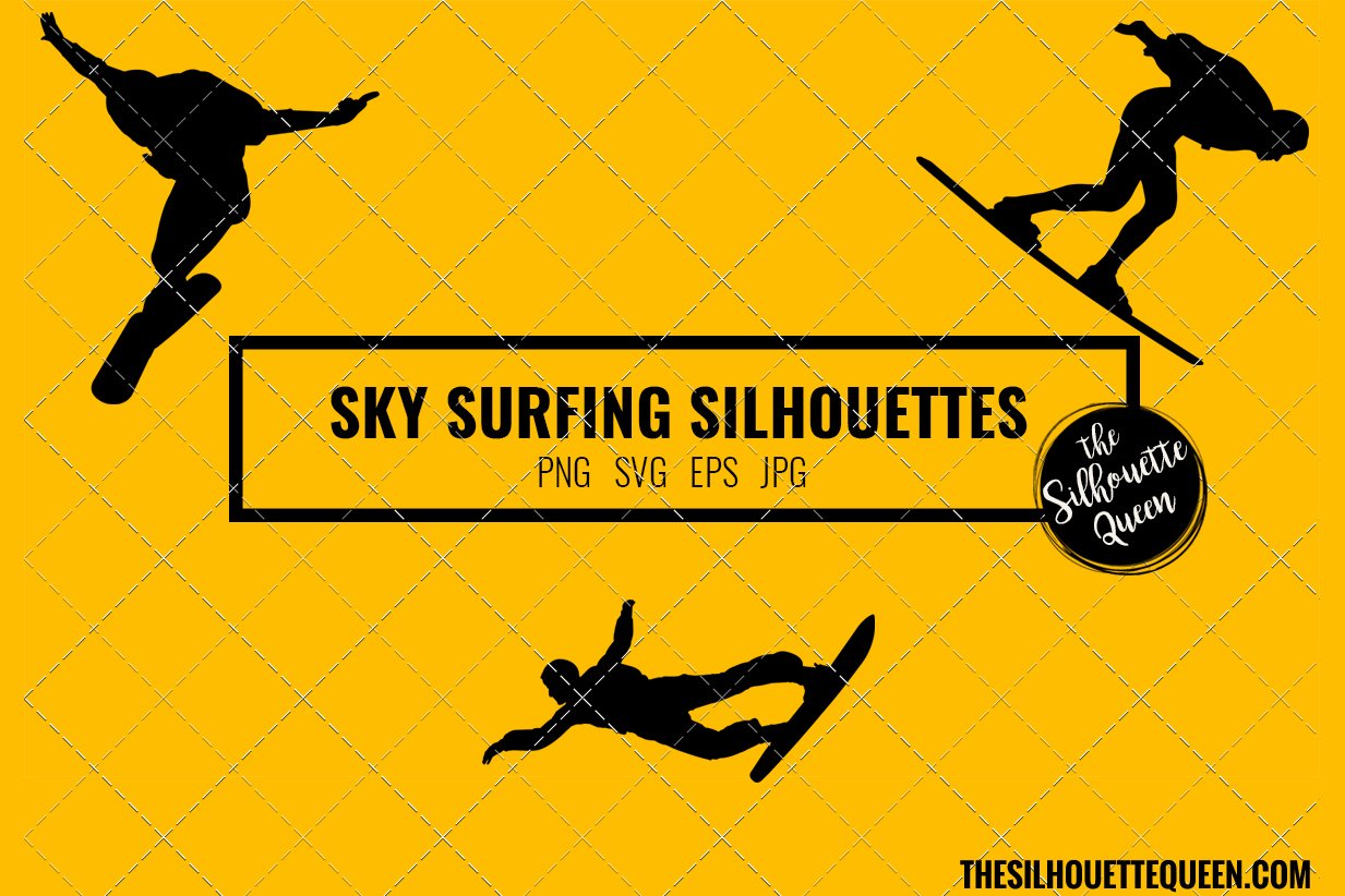 Sky Surfing Silhouette Vector cover image.