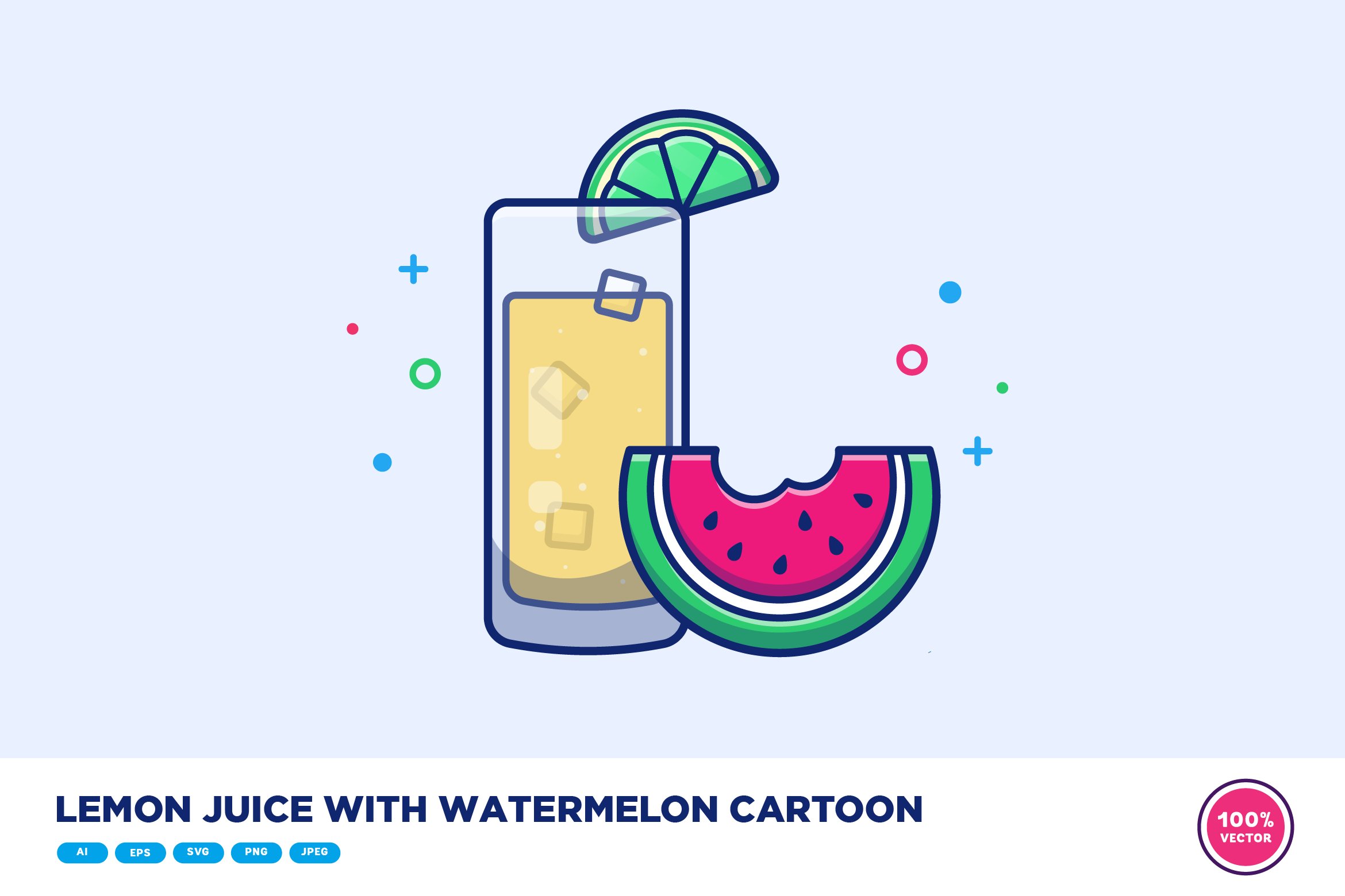 Lemon Juice With Watermelon Cartoon cover image.