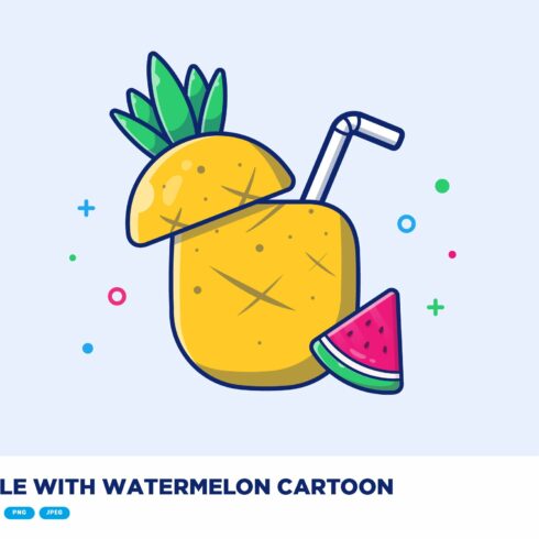 Pineapple With Watermelon Cartoon cover image.