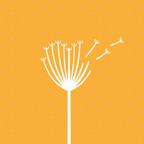 Dandelion flower logo vector cover image.
