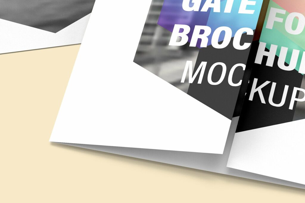 Square Gate Fold Brochure Mockup – MasterBundles