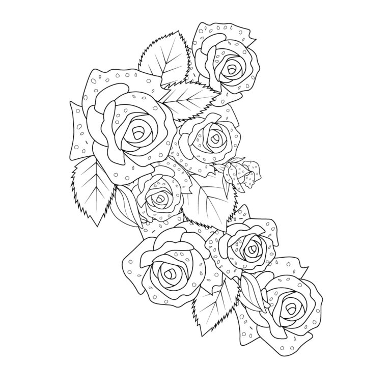 rose drawing tattoo design, rose line drawing tattoo design, line ...