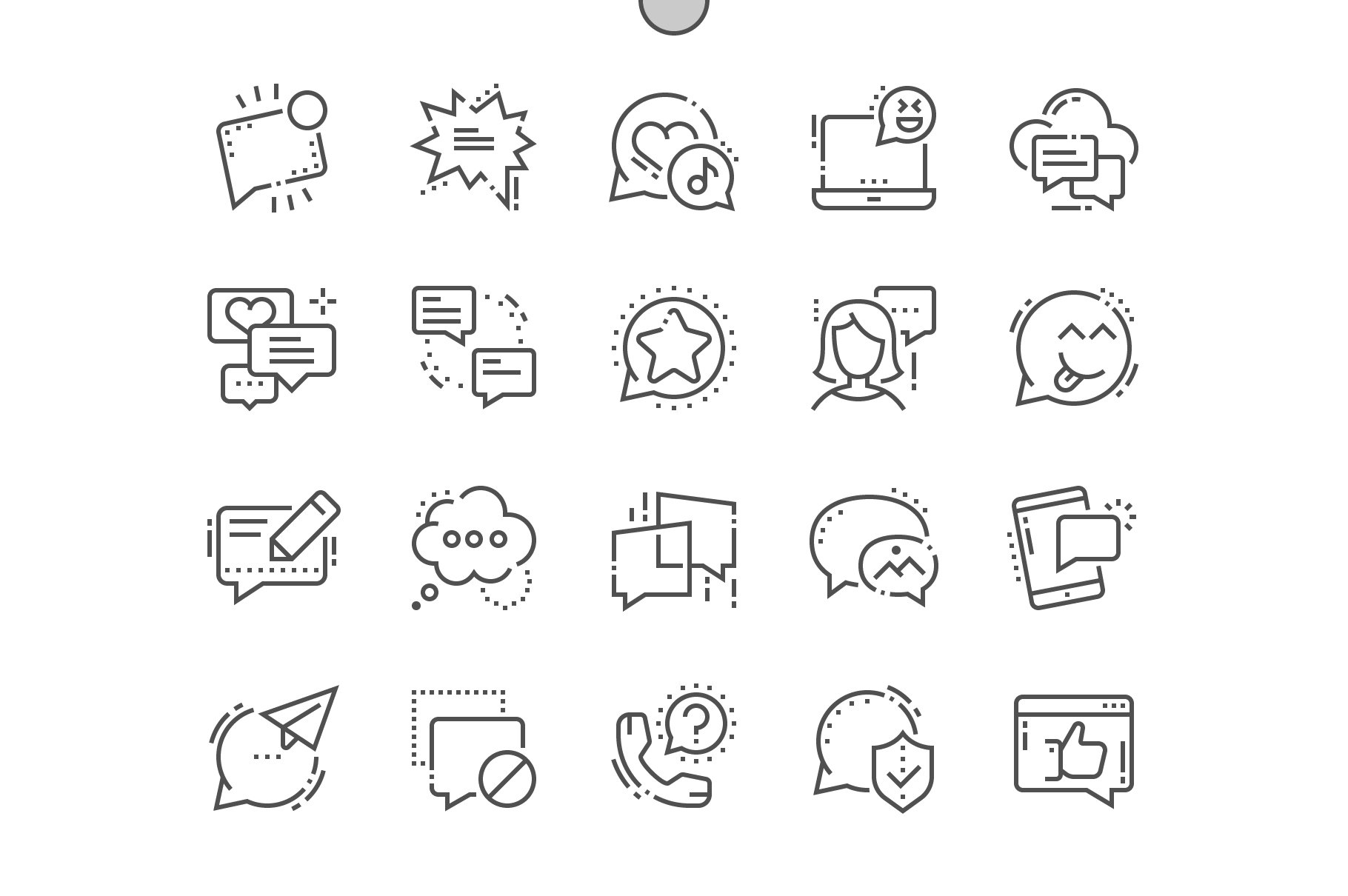 Messages Line Icons cover image.