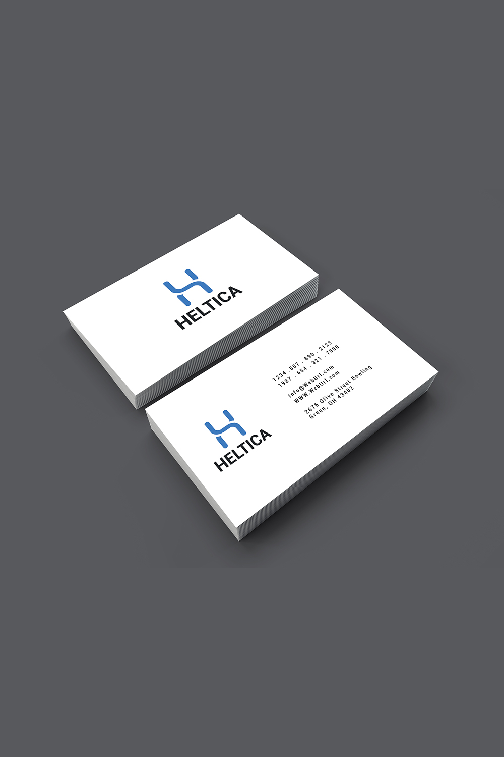 Simple business card design pinterest preview image.