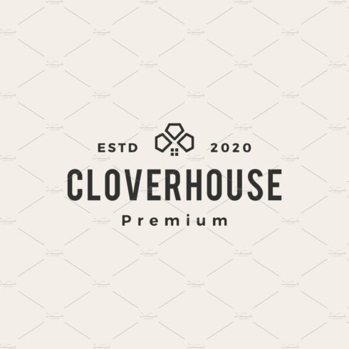 house clover hipster vintage logo cover image.