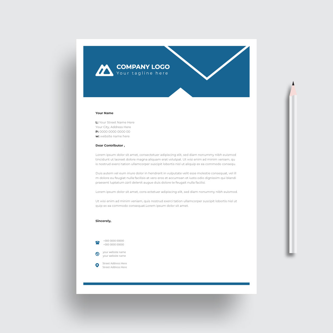 letterhead business corporate template design cover image.