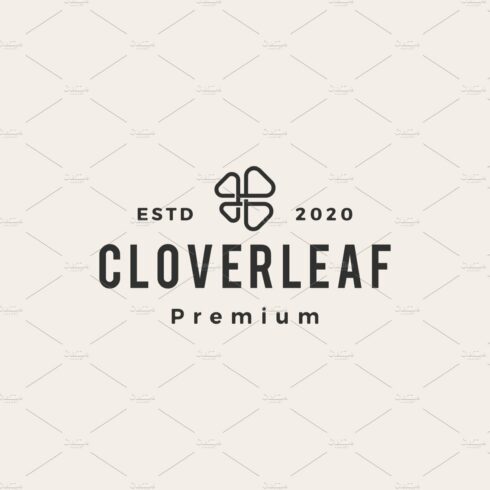 clover leaf hipster vintage logo cover image.
