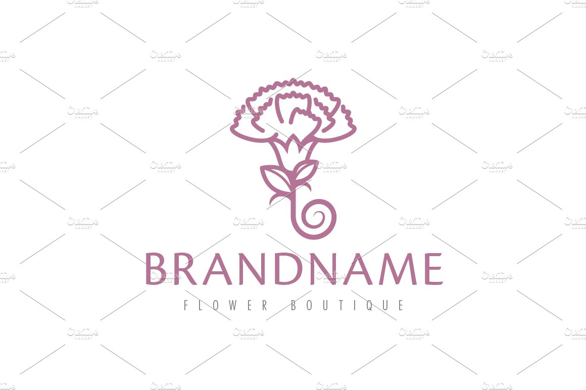 Carnation Flower Logo cover image.