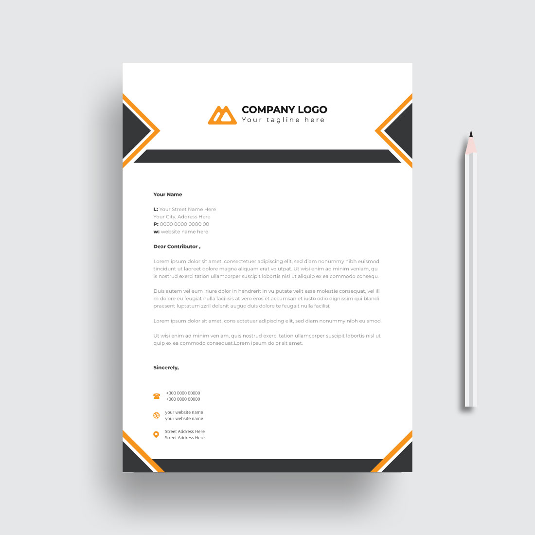 letterhead business corporate template design cover image.