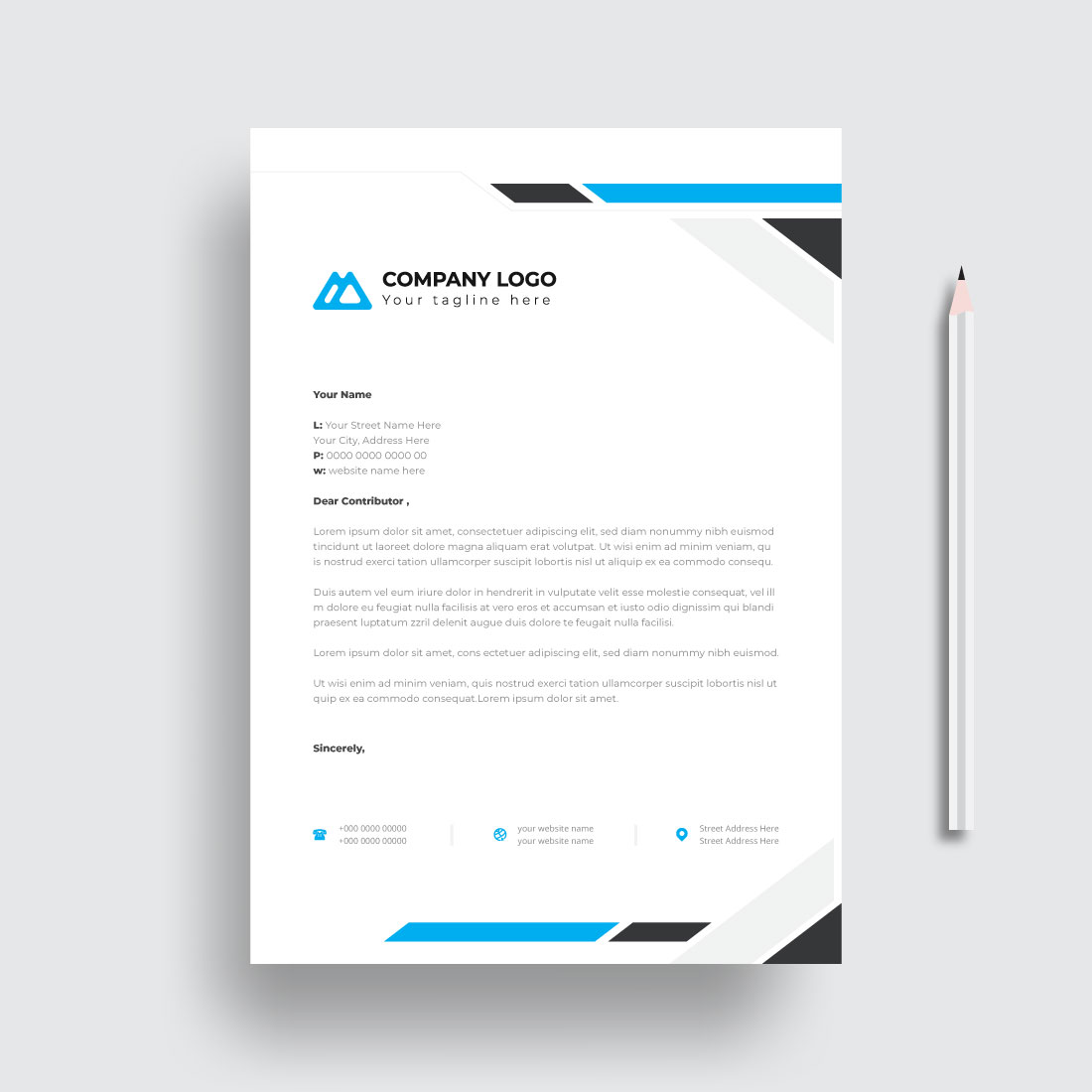 letterhead business corporate template design cover image.