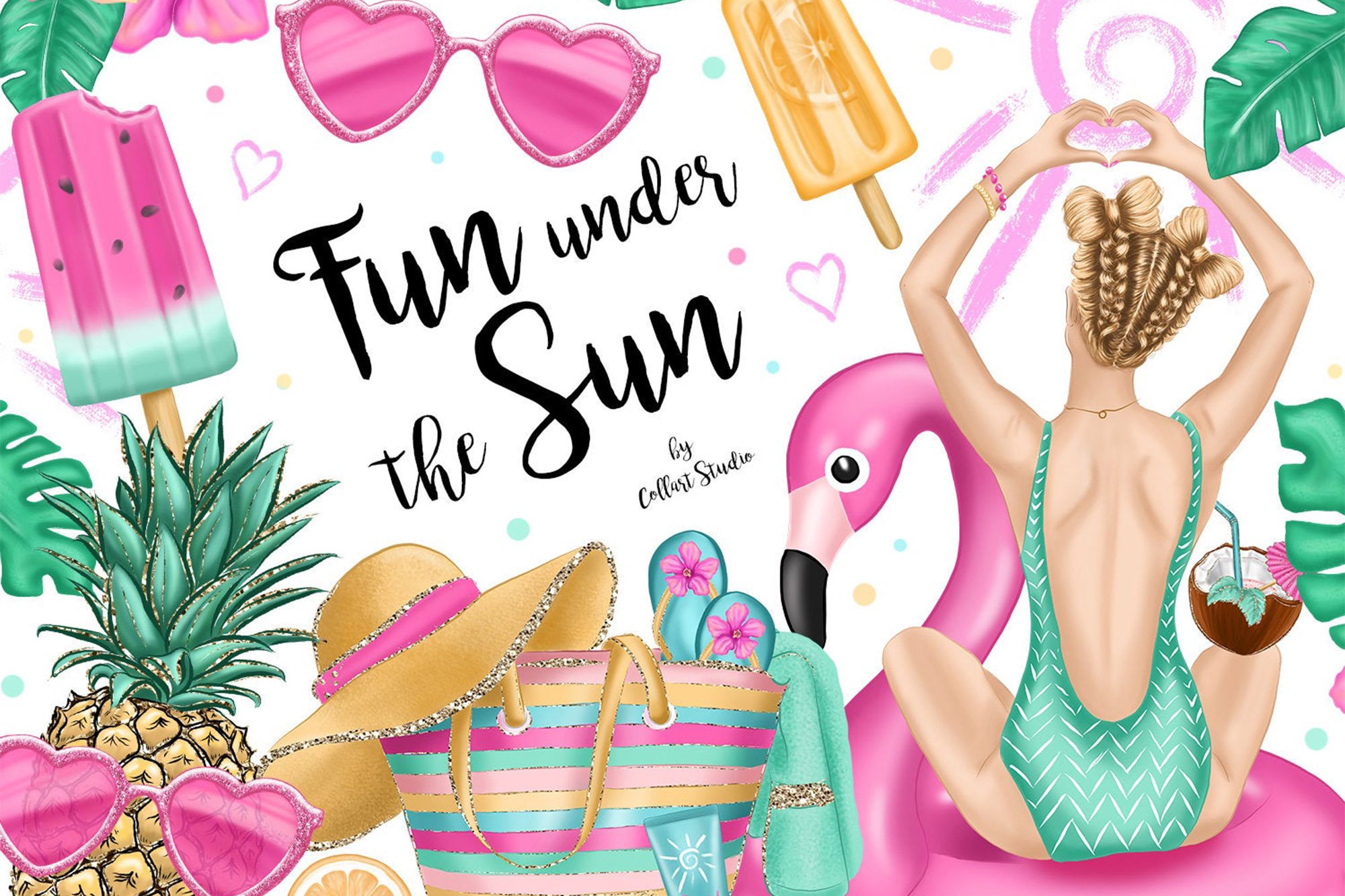 Summer Clipart Summer Fashion beach cover image.