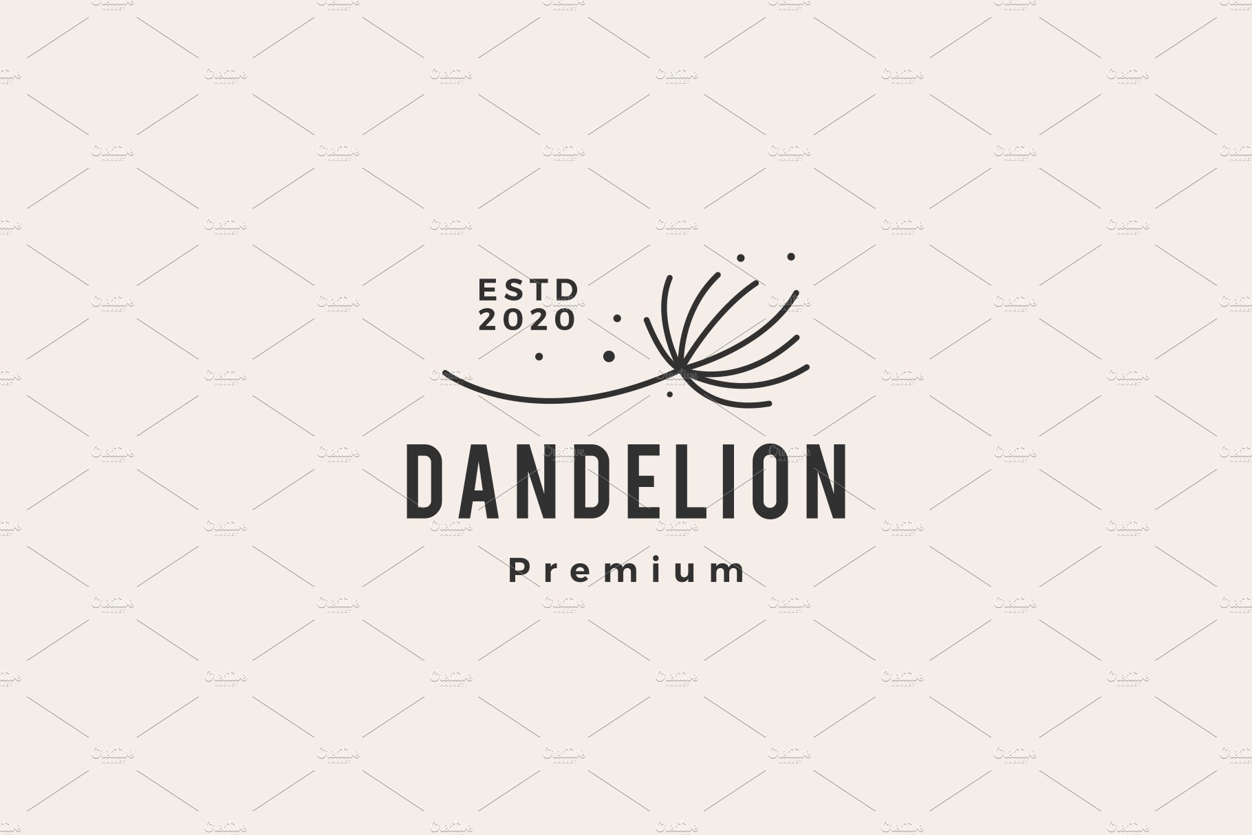 dandelion hipster vintage logo cover image.