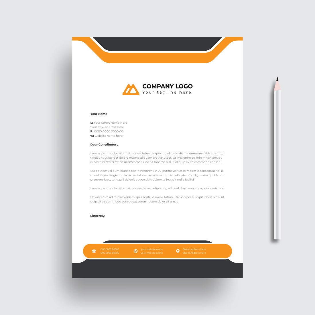 letterhead business corporate template design cover image.