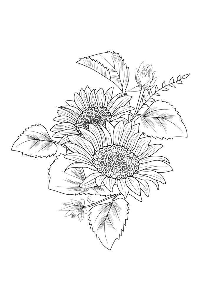 sunflower tattoo black and white, sunflower tattoo black, sunflower ...