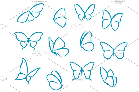 Butterflies silhouettes cover image.