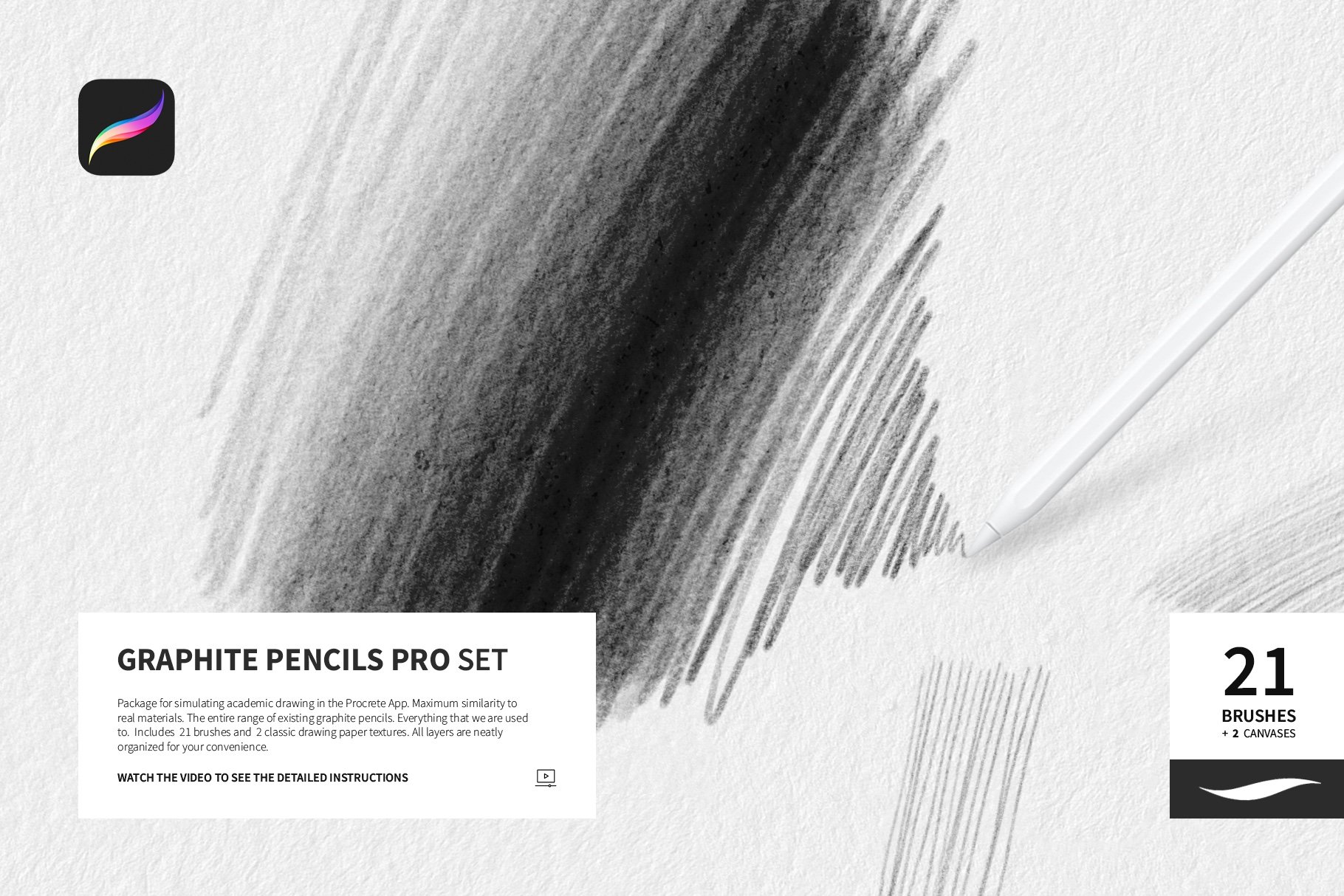 Graphite Pencils for Procreate cover image.