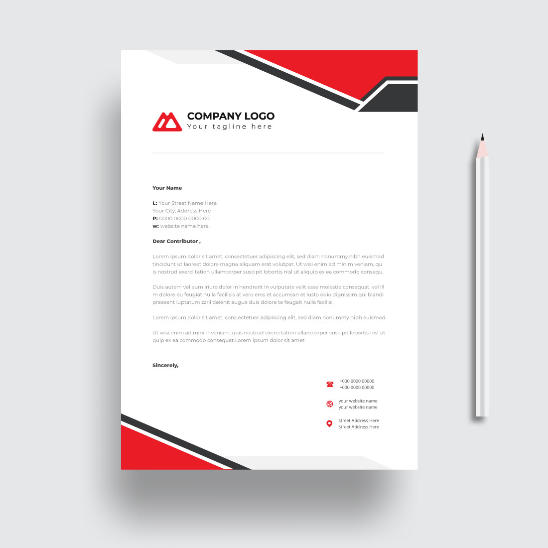 letterhead business corporate template design cover image.