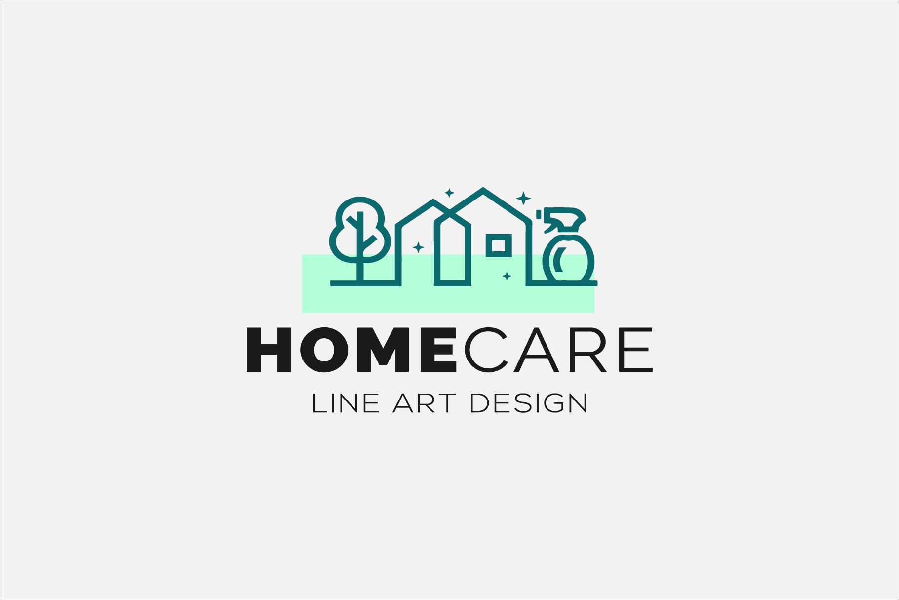 Clean Home spry Logo Template Design cover image.