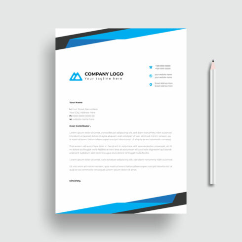 letterhead business corporate template design cover image.