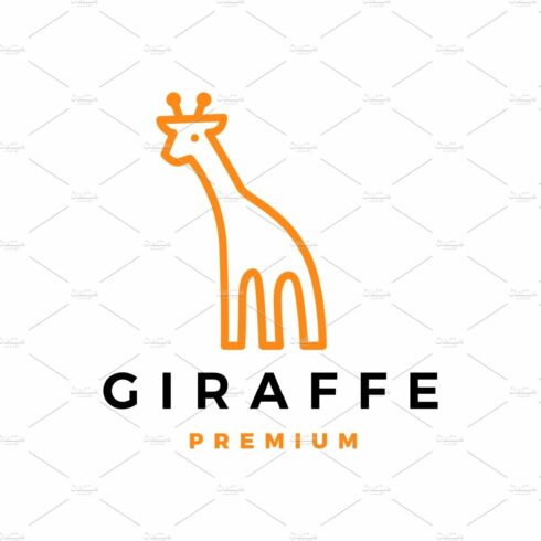 giraffe logo vector icon cover image.