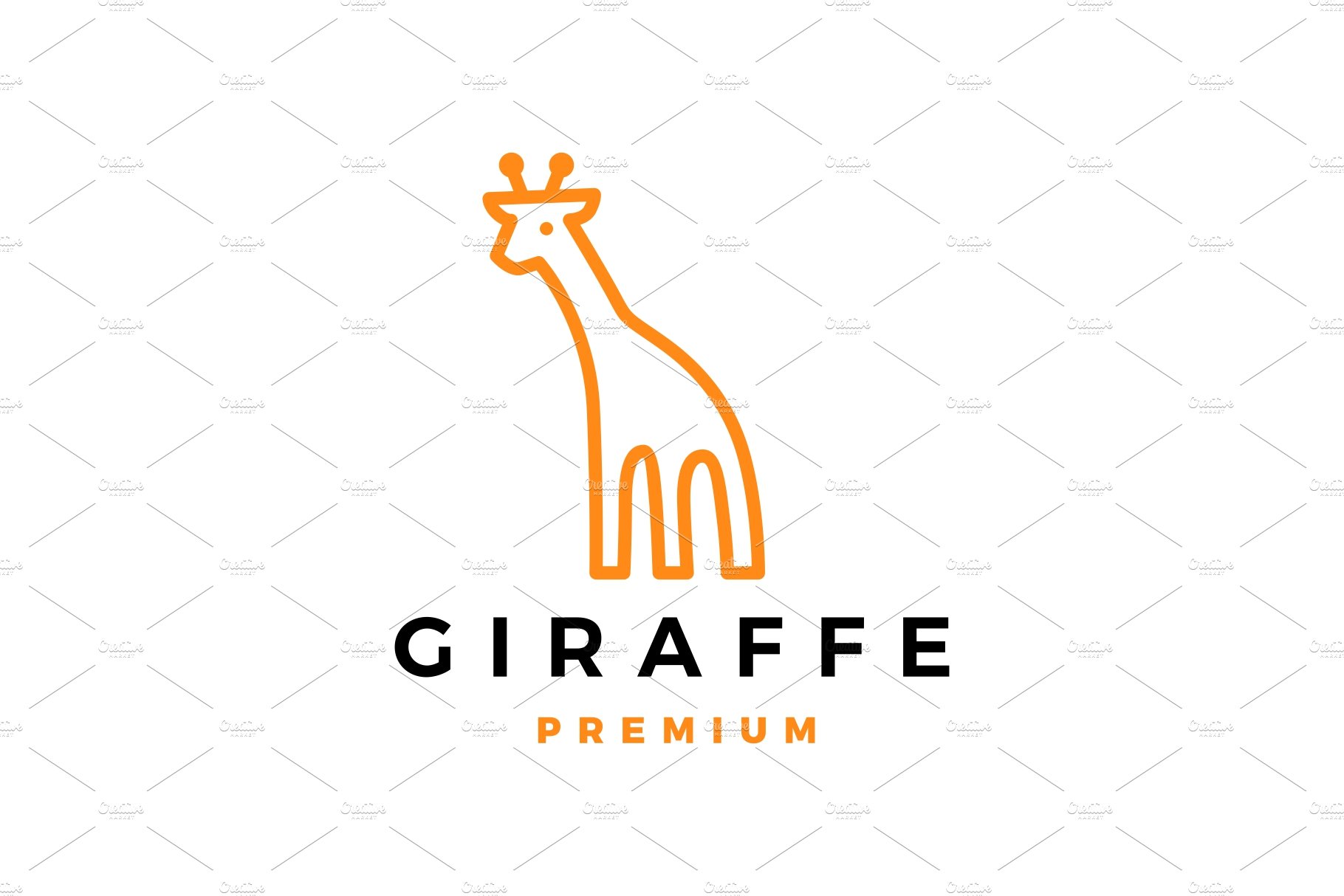 giraffe logo vector icon cover image.