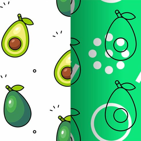Avocado seamless pattern cover image.