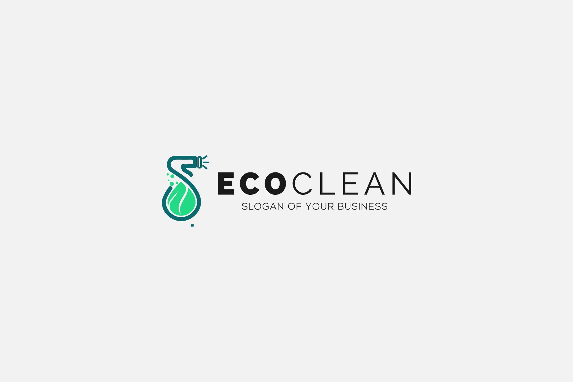 Eco Clean spray Logo Template Design cover image.