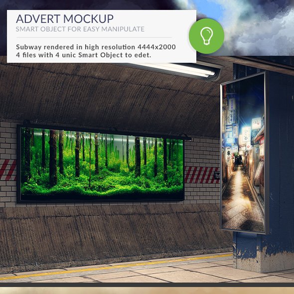 Subway Station Mockups Adverts cover image.