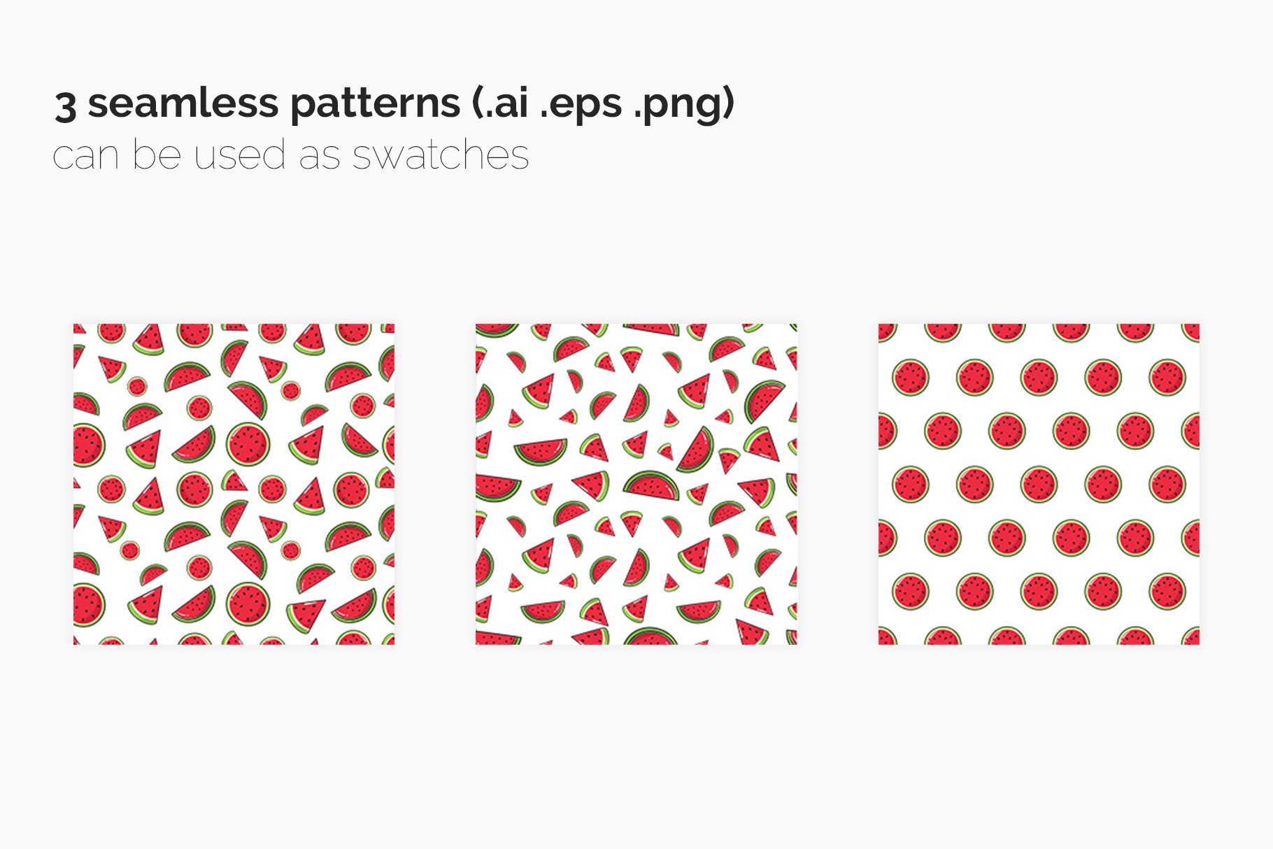 Watermelons Seamless Patterns preview image.