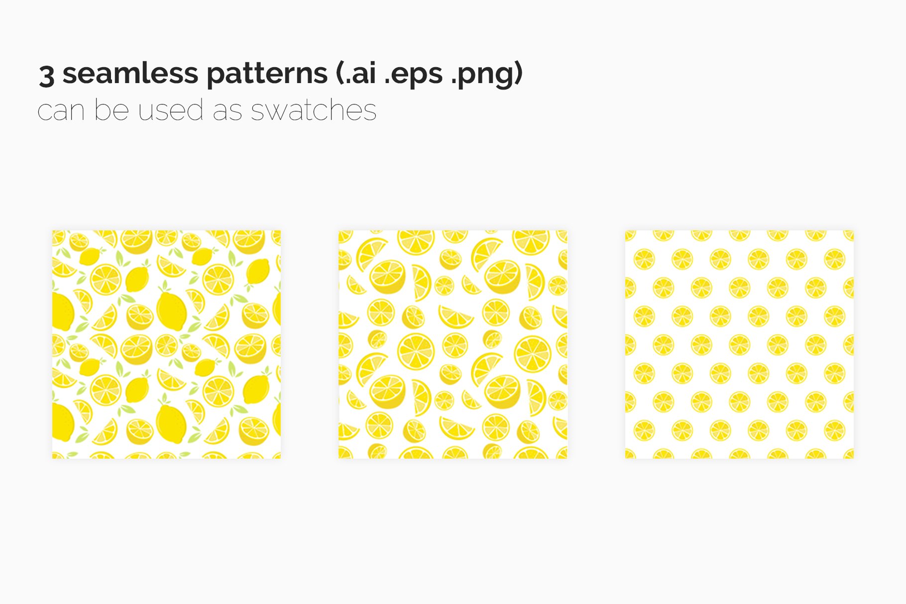 Lemons Seamless Patterns preview image.