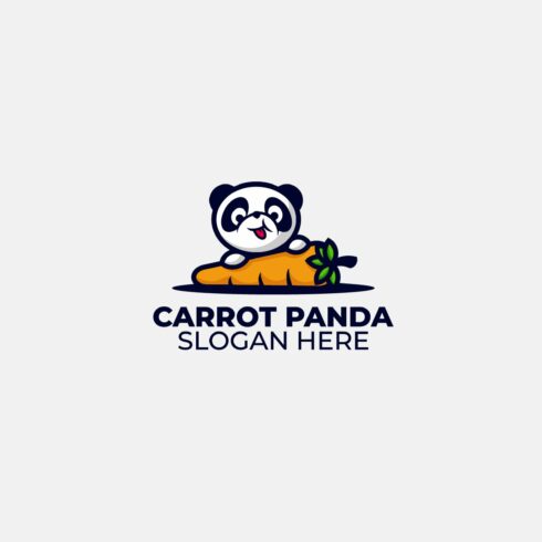 carrot with panda design logo illust cover image.