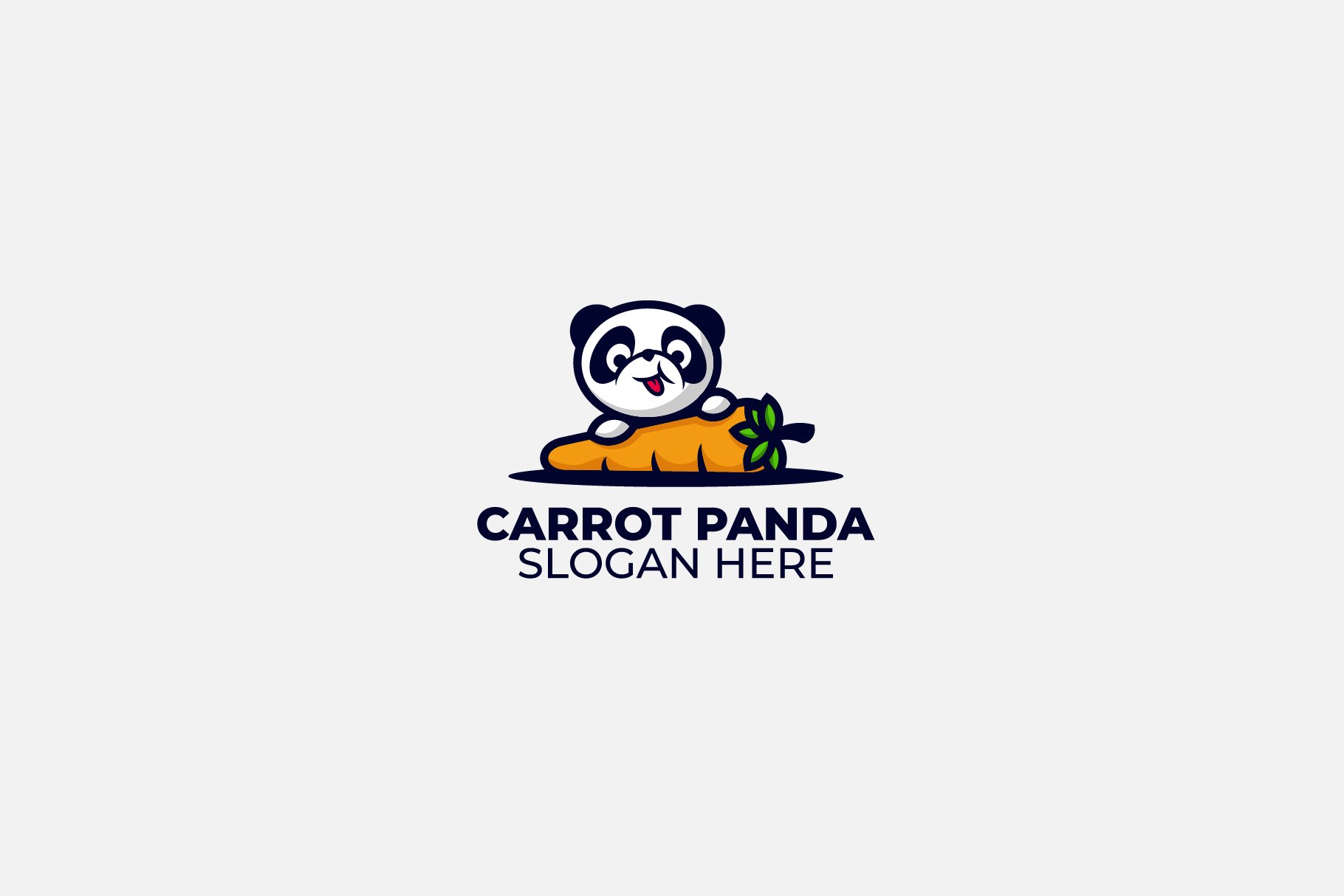 carrot with panda design logo illust cover image.