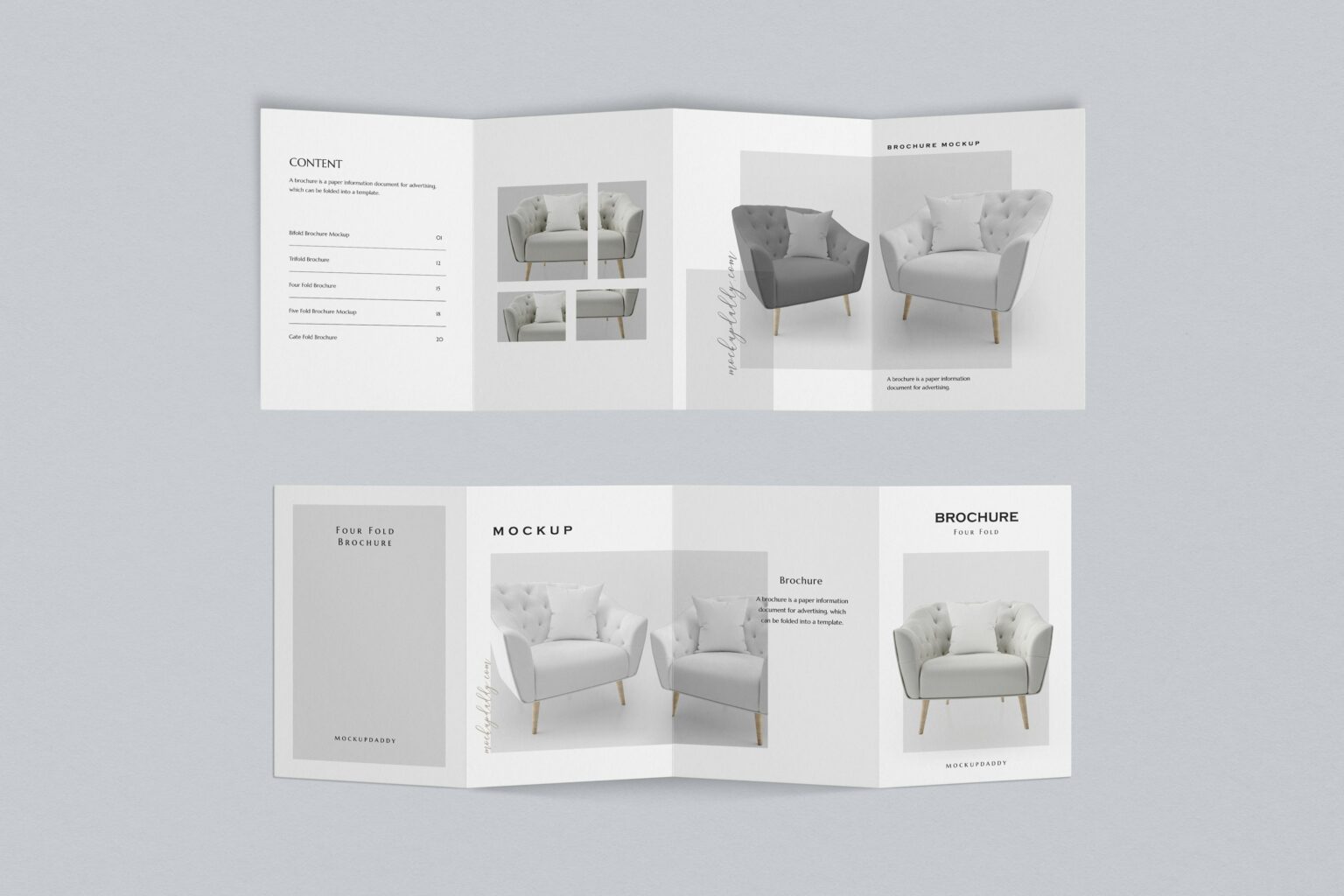 Square 4 Fold Brochure Mockup – MasterBundles