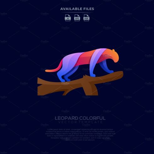 leopard  colorful logo modern cover image.