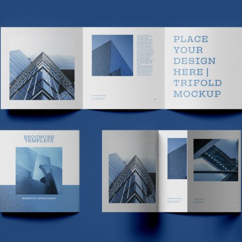 Trifold Brochure Mockup cover image.