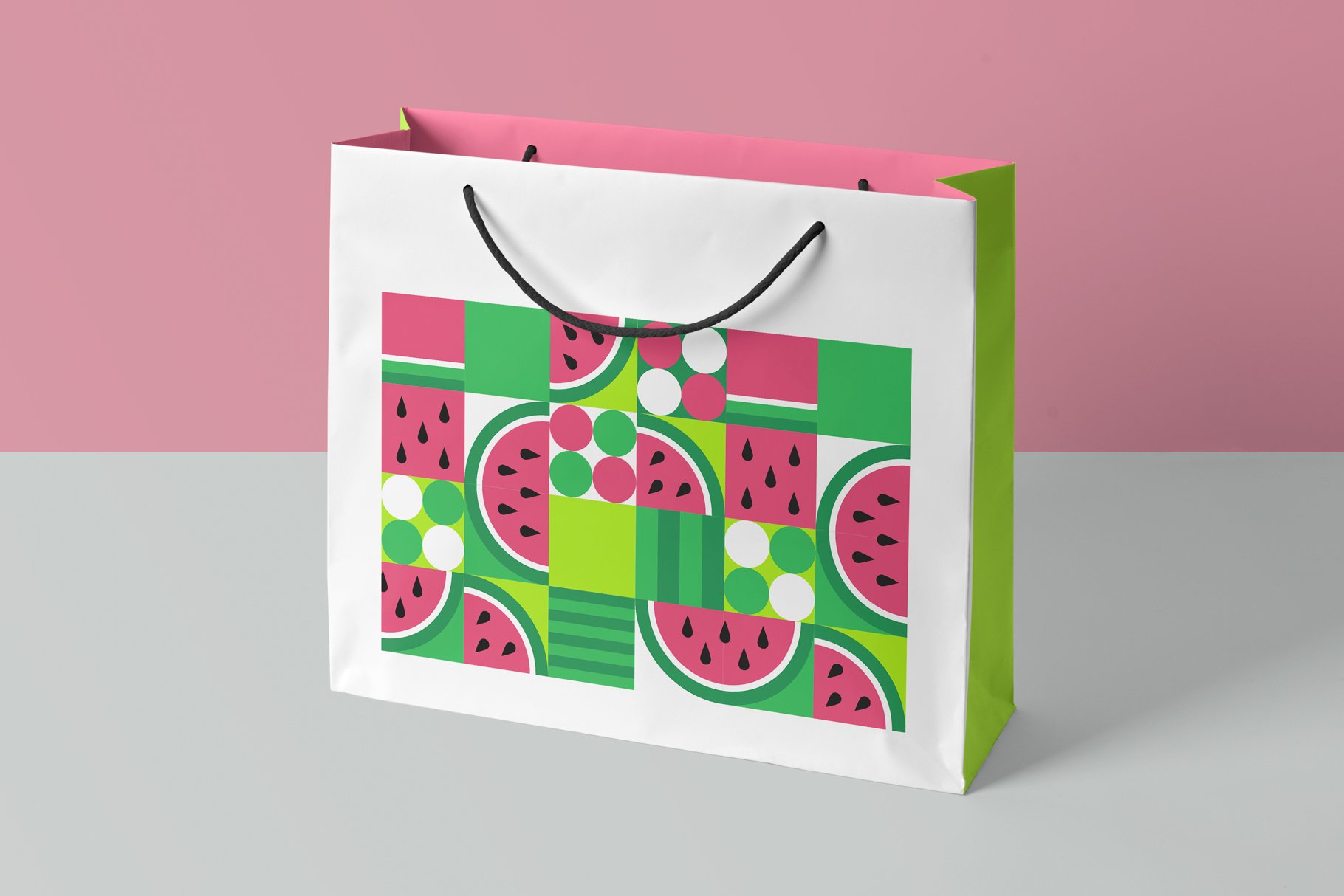 Geometric Watermelons pattern. preview image.