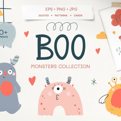 Boo - cute monsters collection cover image.