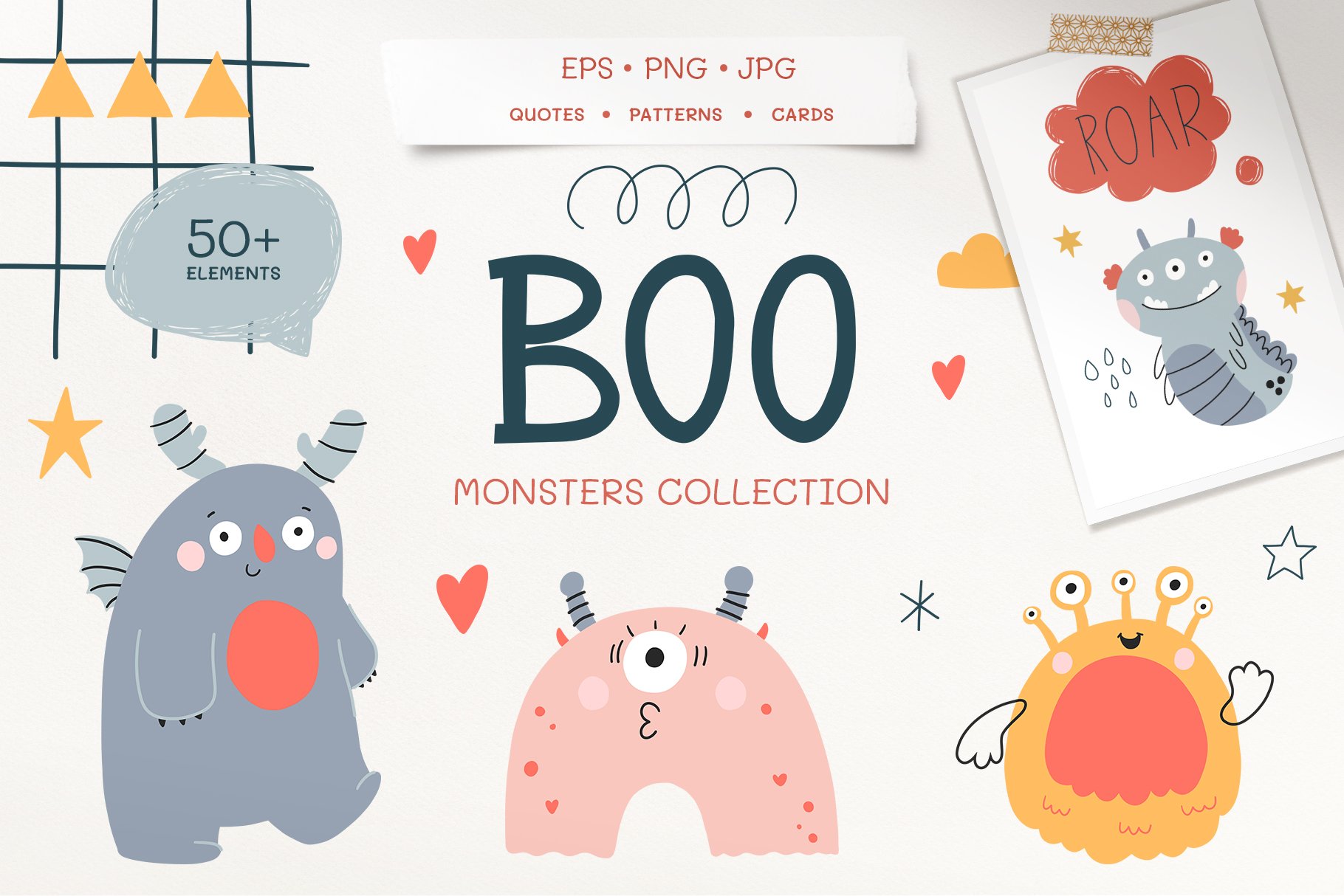 Boo - cute monsters collection cover image.