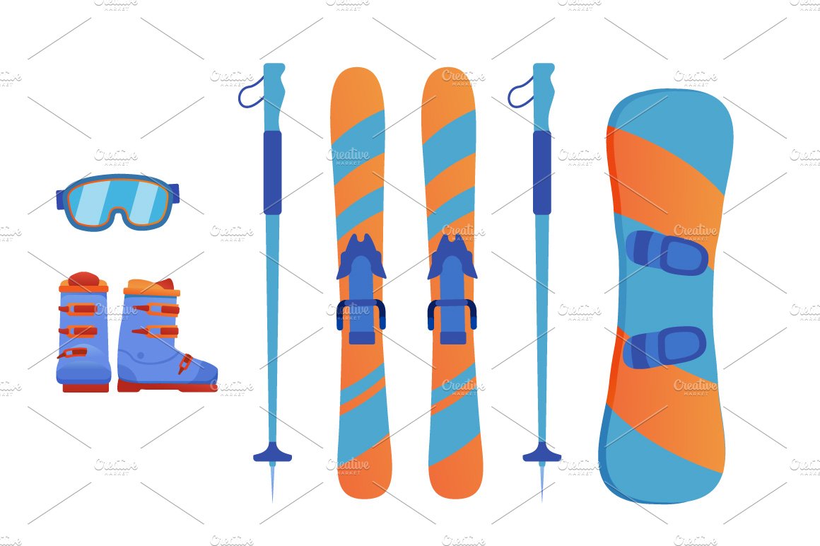 Suitcase vacation at a ski resort. preview image.
