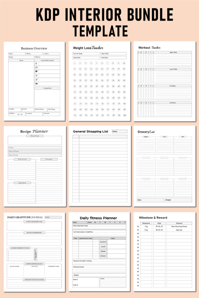 Editable 2023 KDP Interior Bundle - MasterBundles